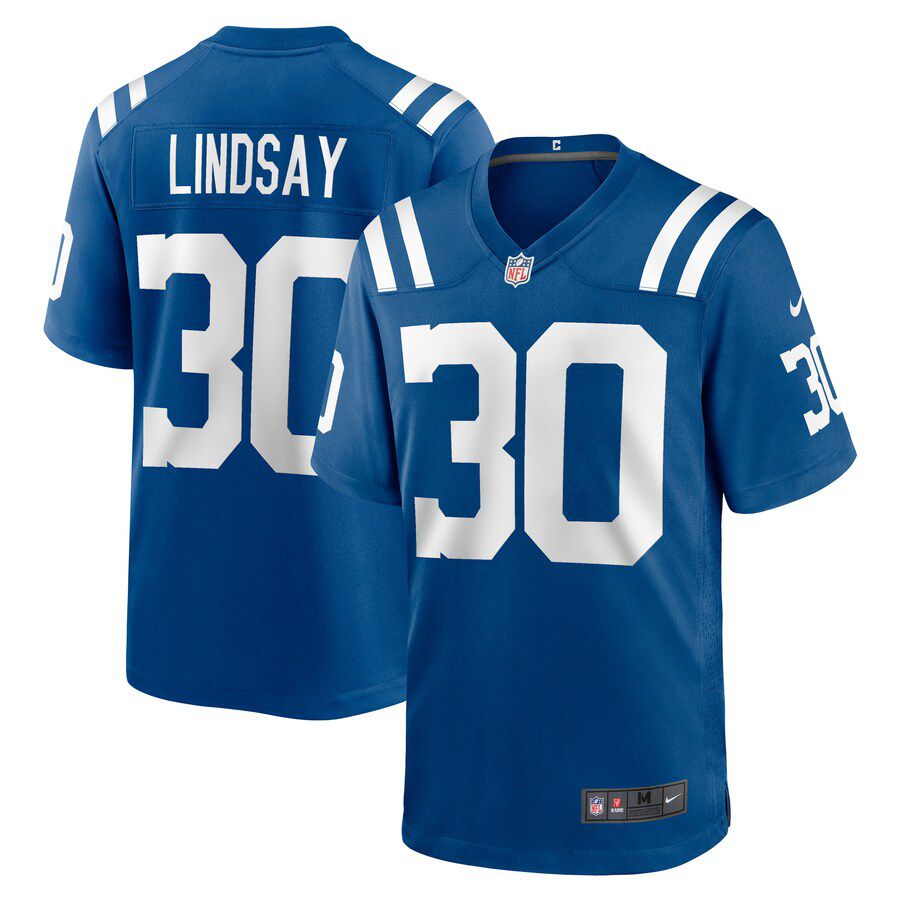 Men Indianapolis Colts 30 Phillip Lindsay Nike Royal Game Player NFL Jersey